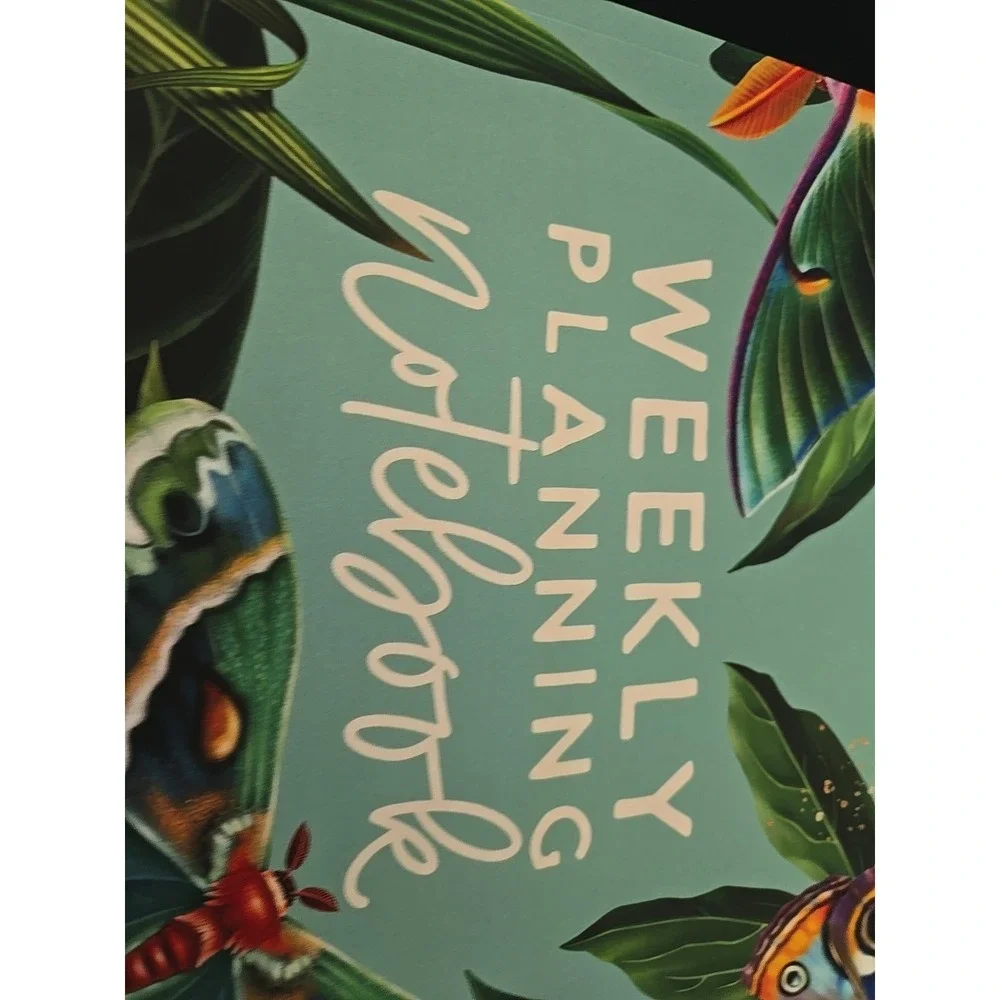 Megan Van Sipe Weekly Planning Notebook Aqua Jungle Series 12 Month Undated Plan